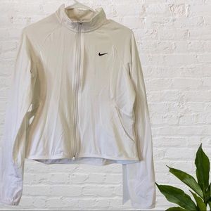 Nike White Zip up jacket